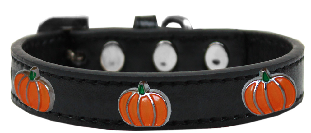 Pumpkin Widget Dog Collar Black Size 10